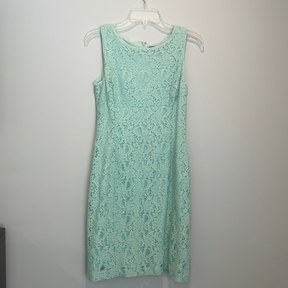 Lauren by Ralph Lauren Teal Lace Dress